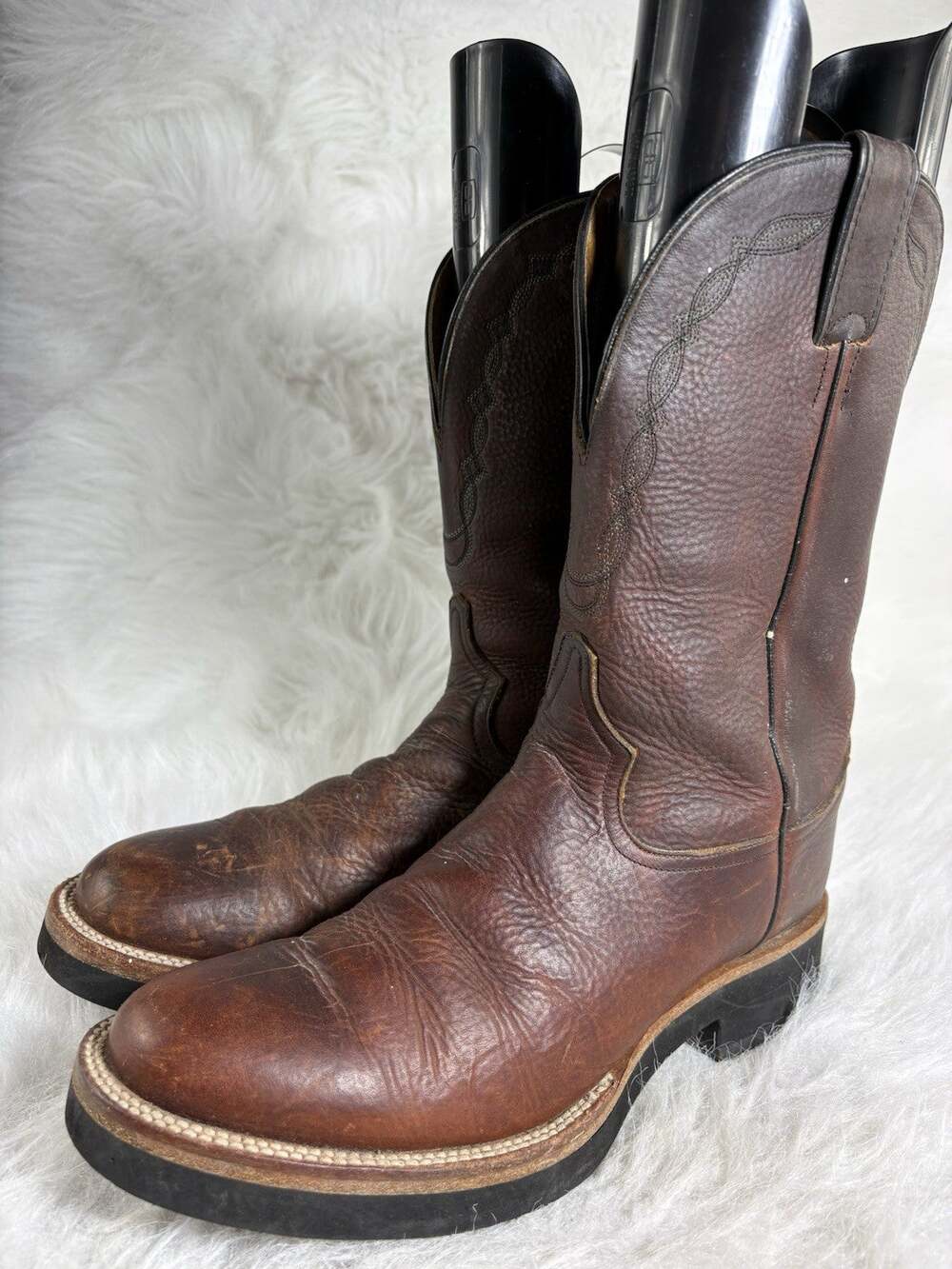 Vintage Tony Lama Men’s Brown Leather Western Cowboy Boots Size 8.5 D 2610